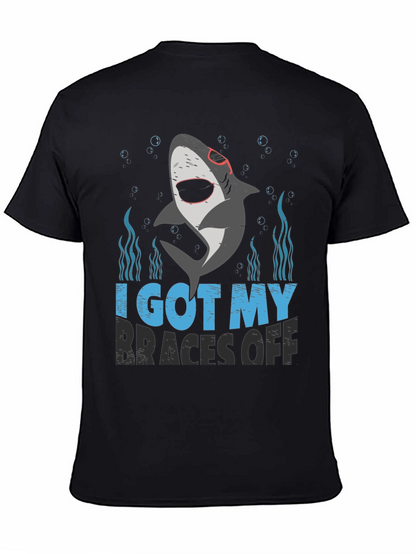 Shark Braces Off Graphic Tee - Black