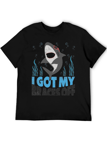 Shark Braces Off Graphic Tee - Black