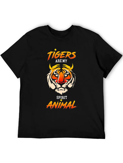 Tigers Are My Spirit Animal Graphic Tee - Black