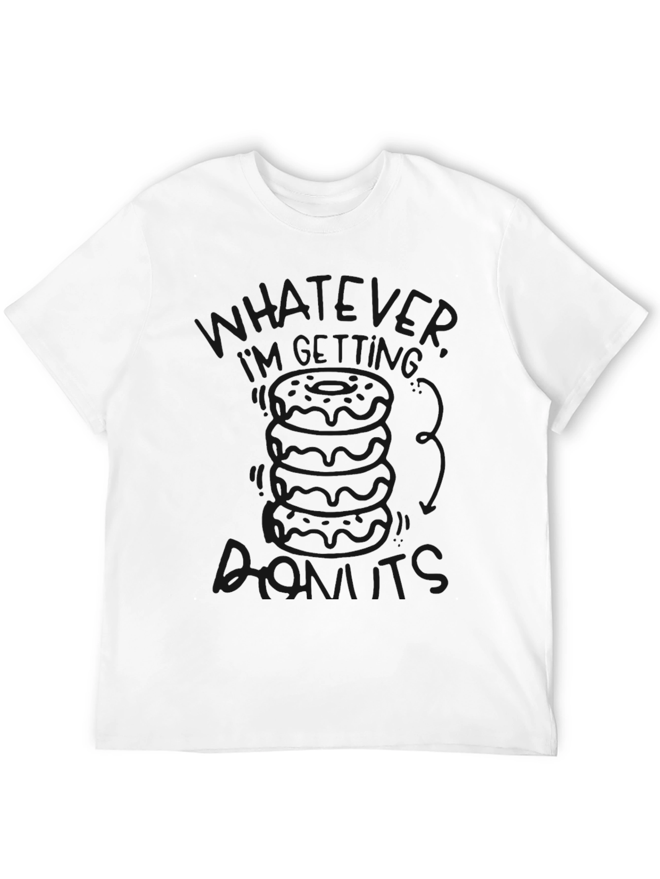 Funny Whatever Im Getting Biscuits Black Graphic Tee