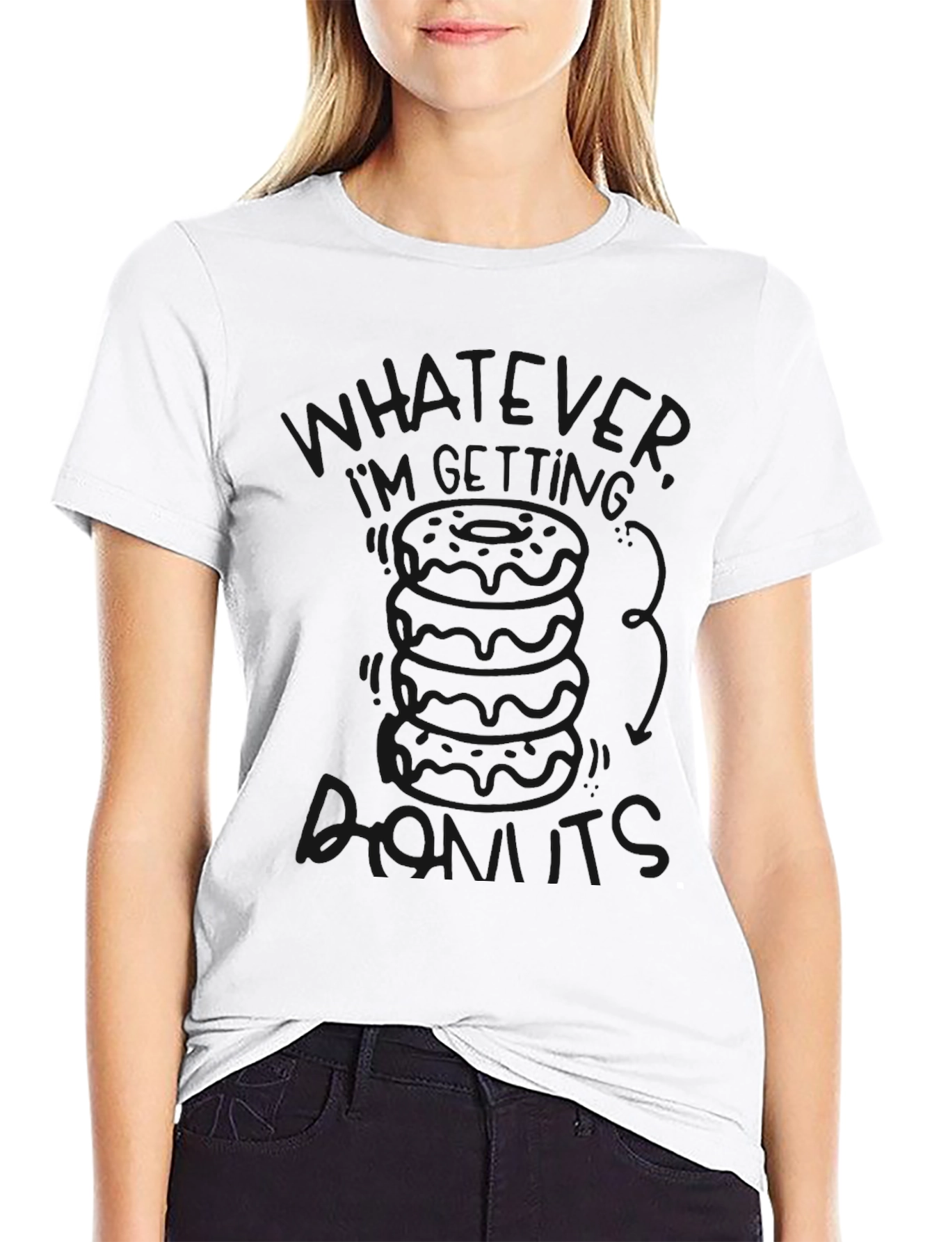 Funny Whatever Im Getting Biscuits Black Graphic Tee