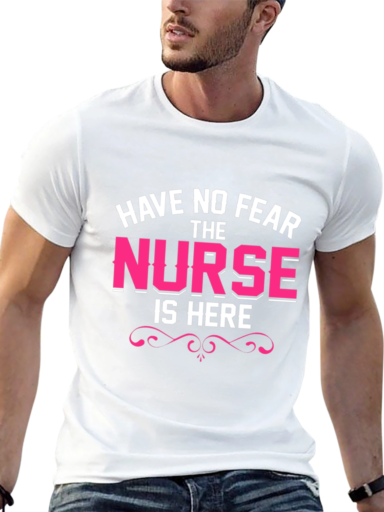 Have No Fear The Nurse Is Here Black T-Shirt