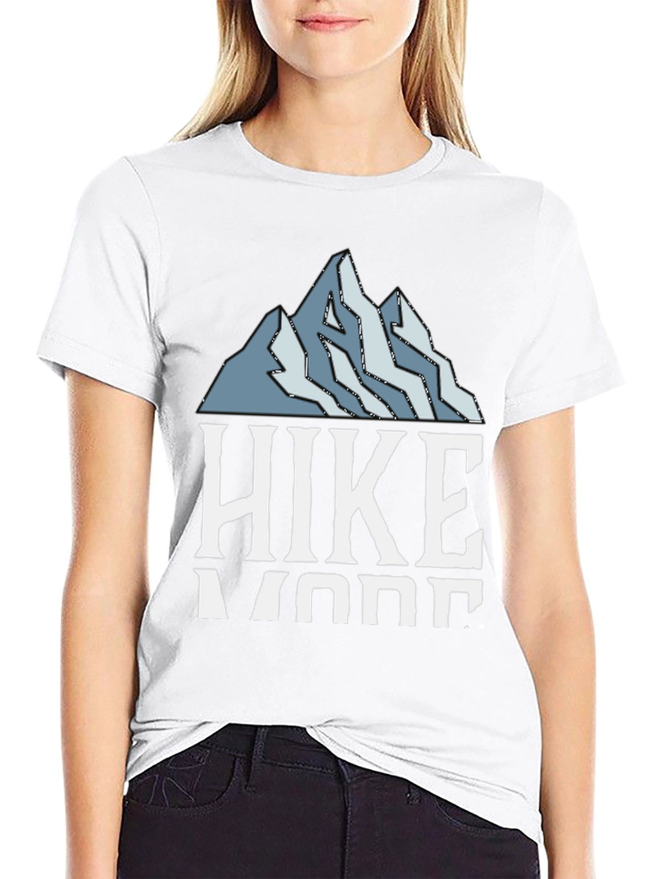 Hike More Black Graphic Tee