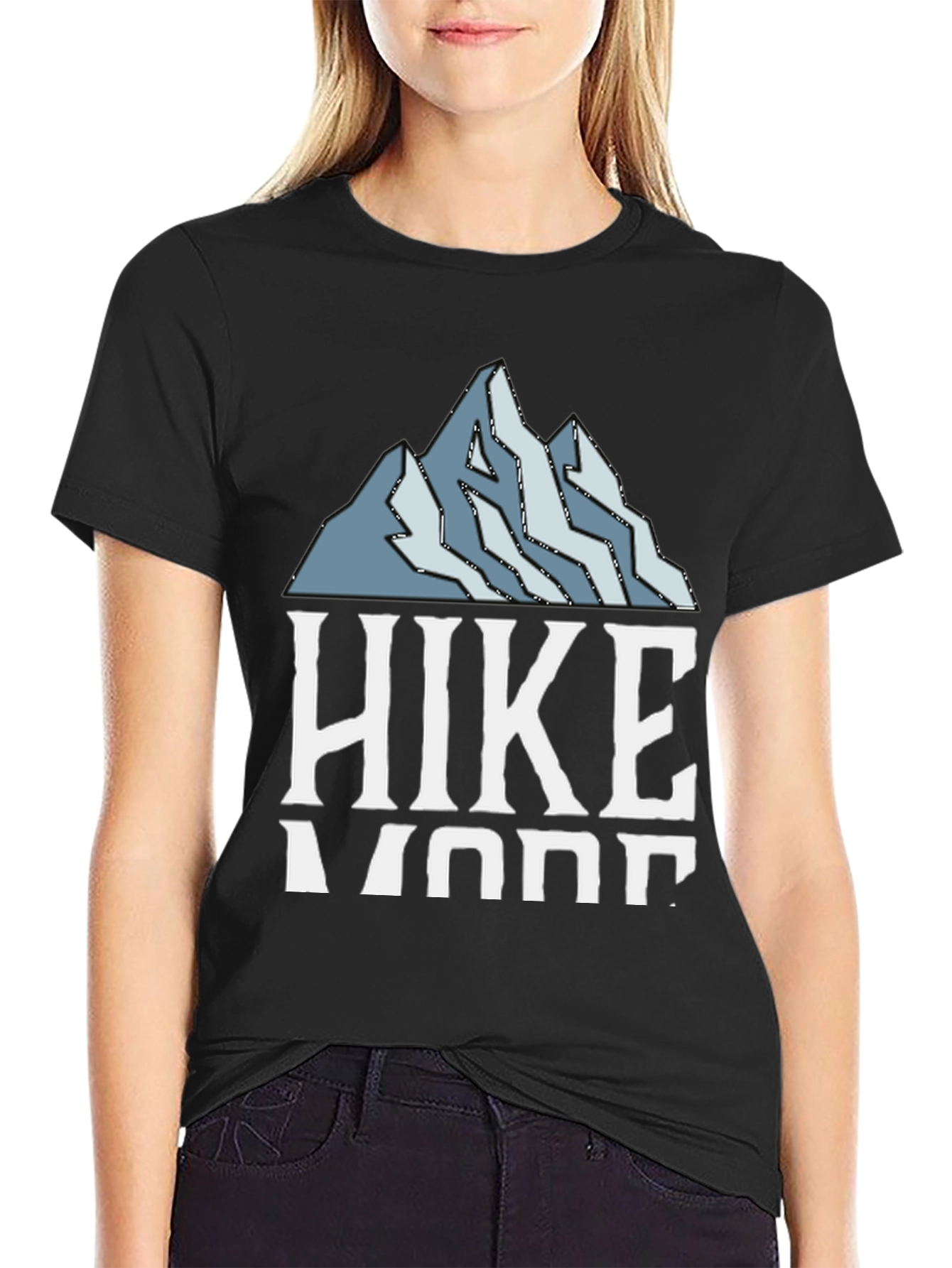 Hike More Black Graphic Tee