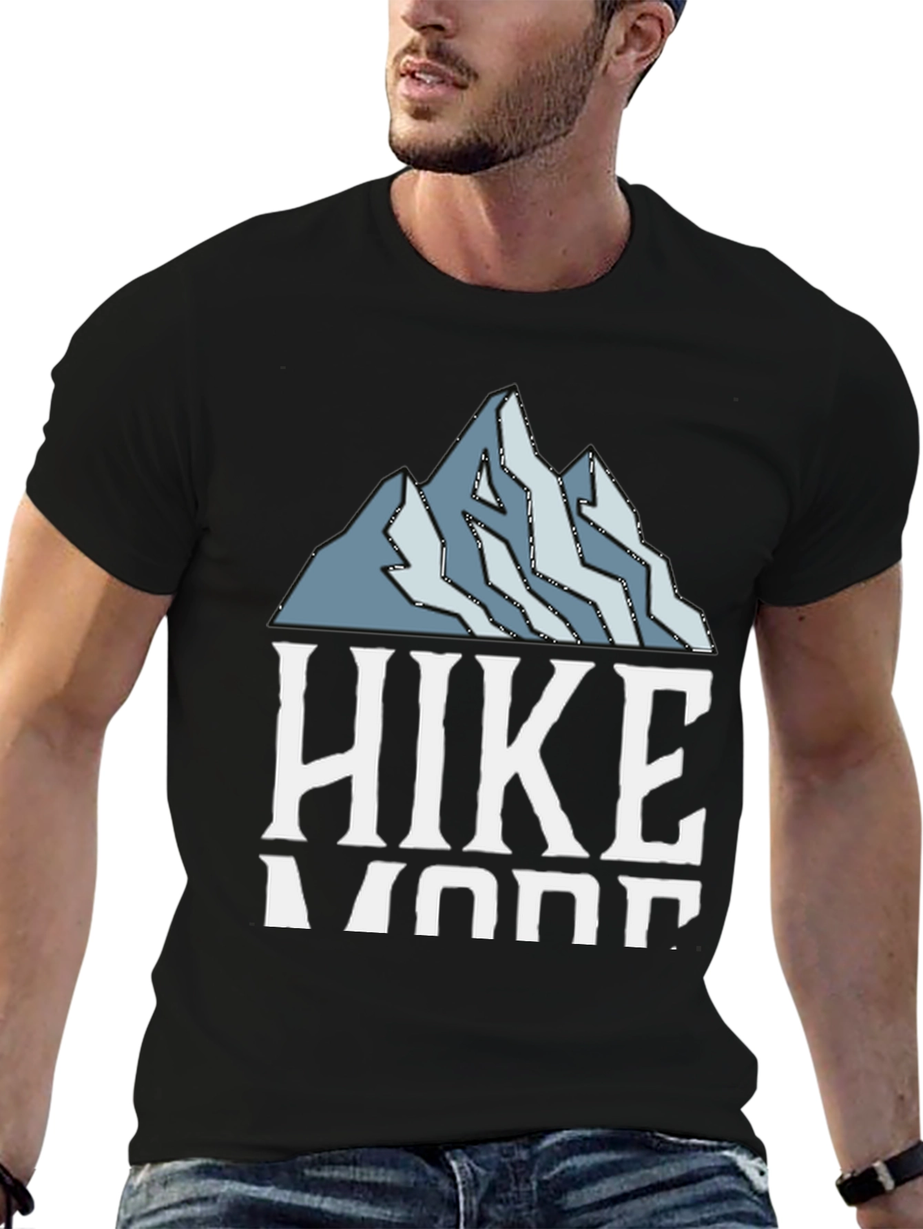 Hike More Black Graphic Tee
