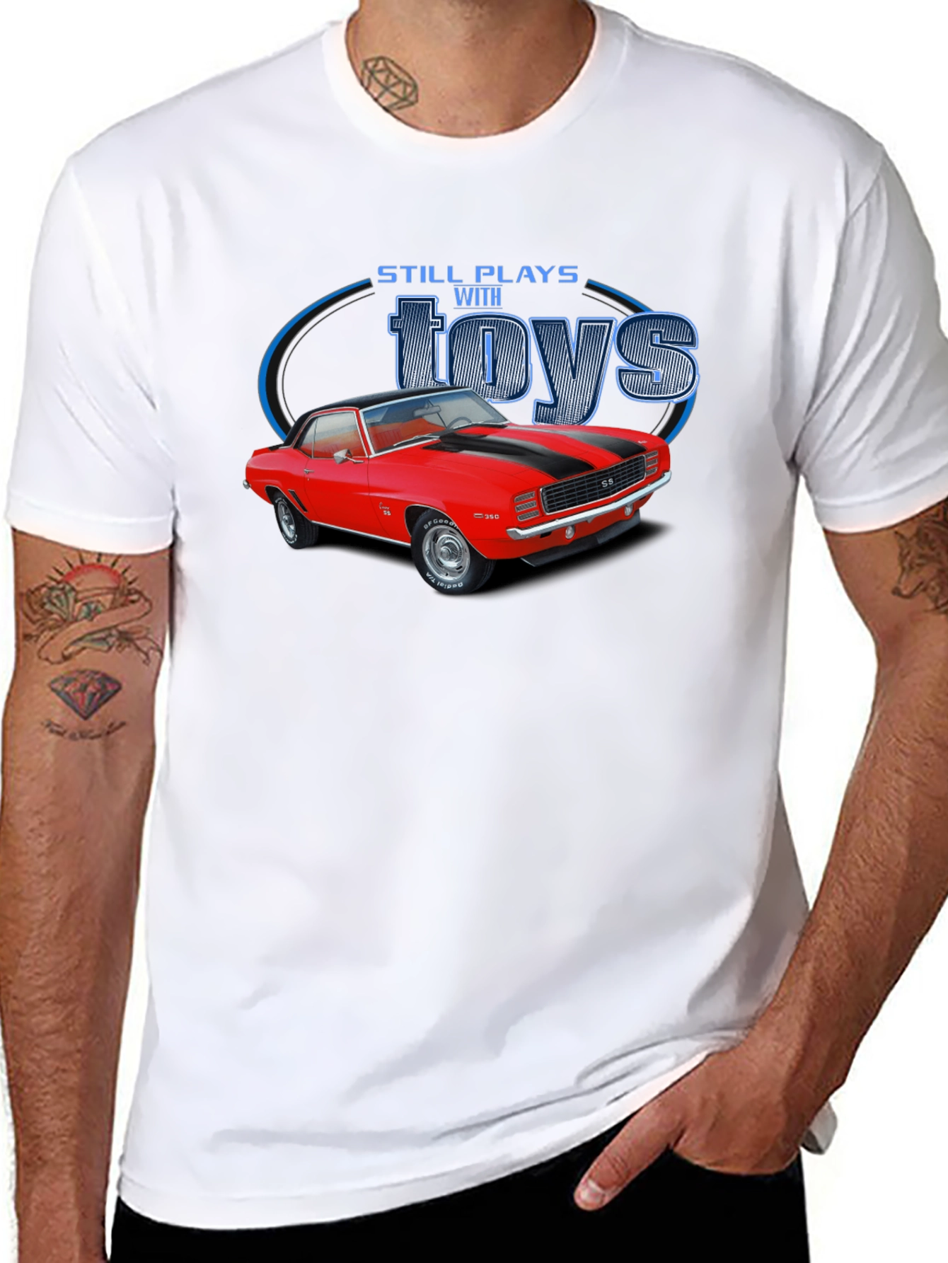 Still Plays With Toys Classic Car Graphic T-Shirt