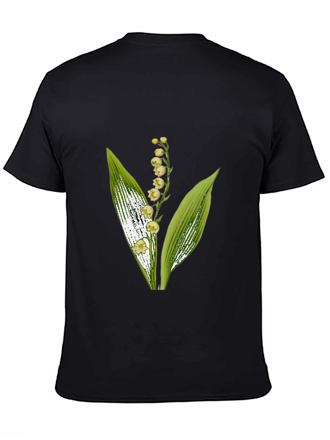 Lily of the Valley Graphic Black T-Shirt
