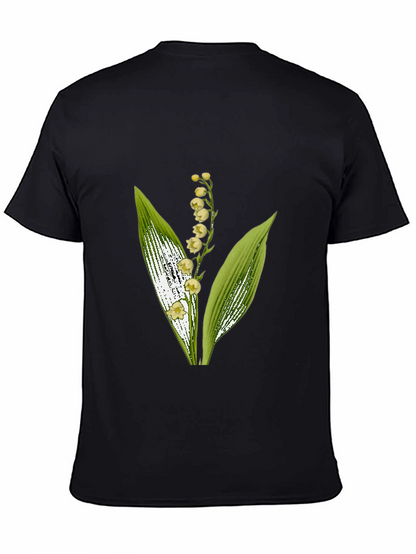Lily of the Valley Graphic Black T-Shirt