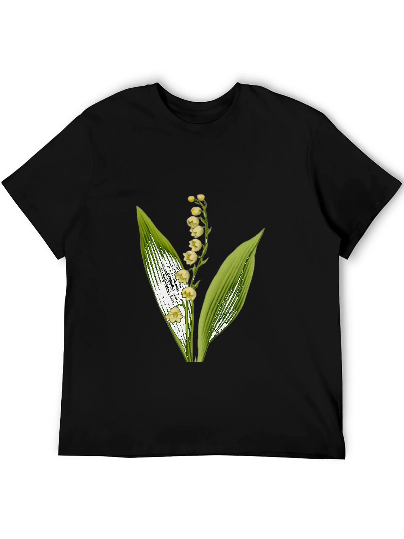 Lily of the Valley Graphic Black T-Shirt