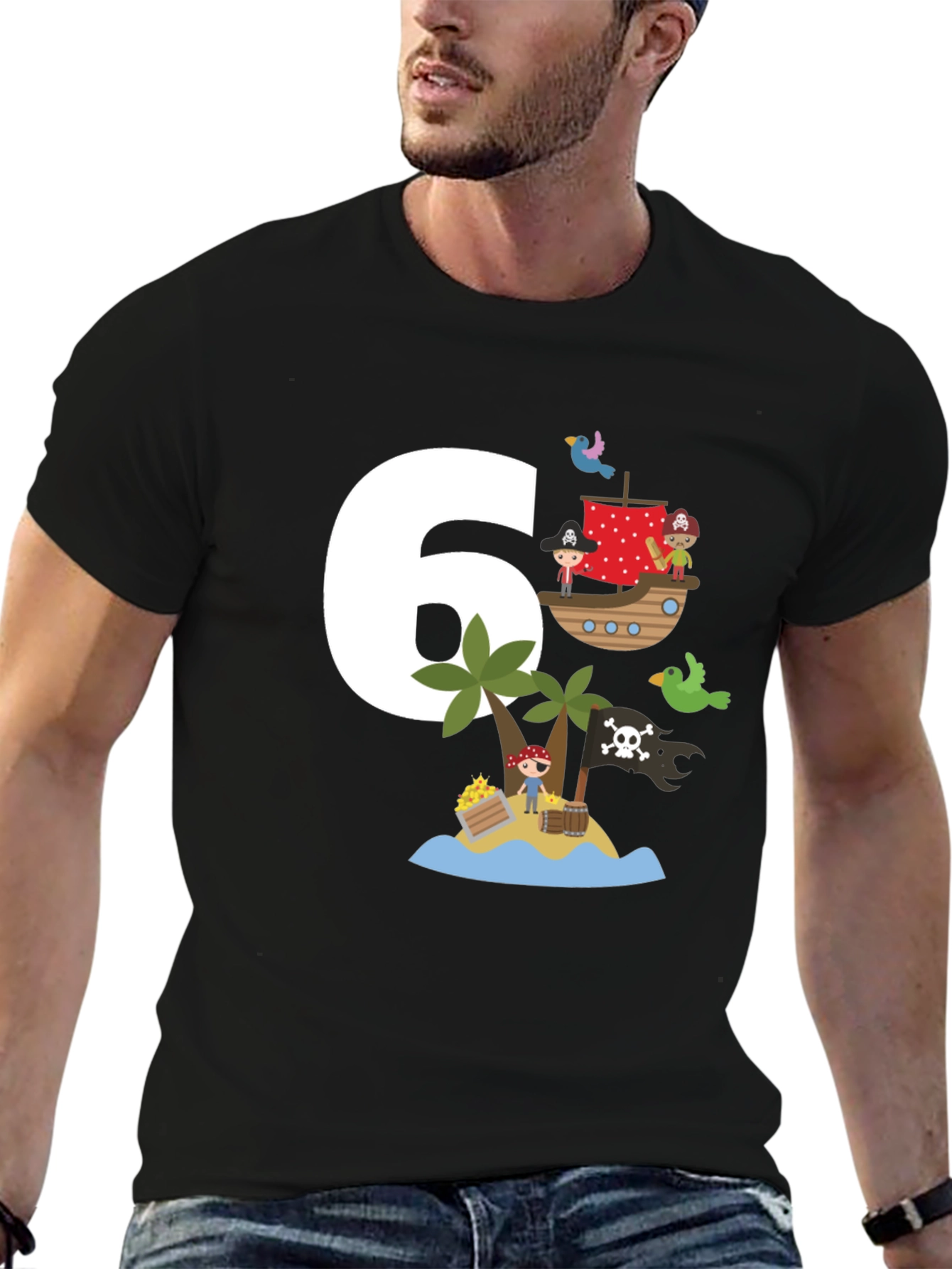 Kids 6th Birthday Pirate T-Shirt