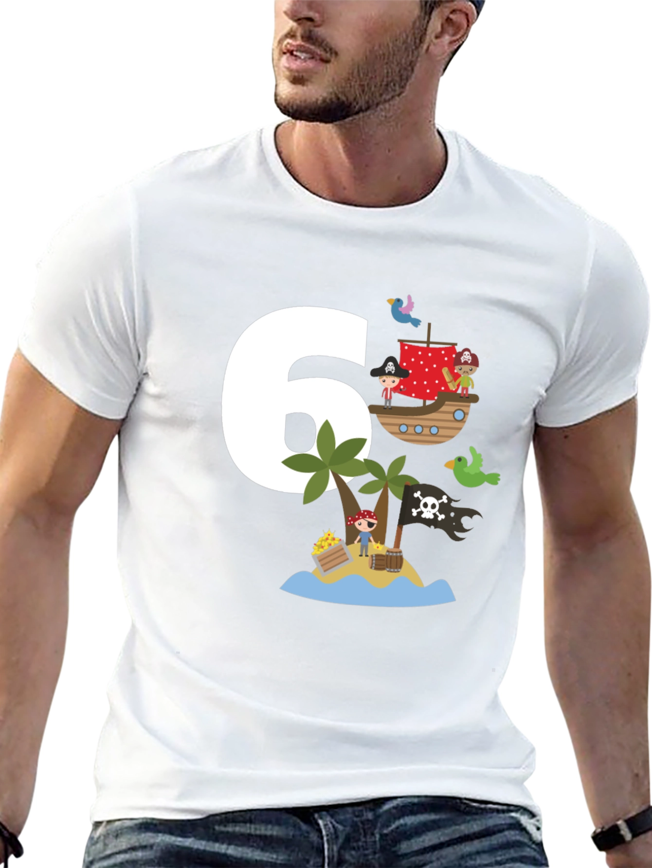 Kids 6th Birthday Pirate T-Shirt
