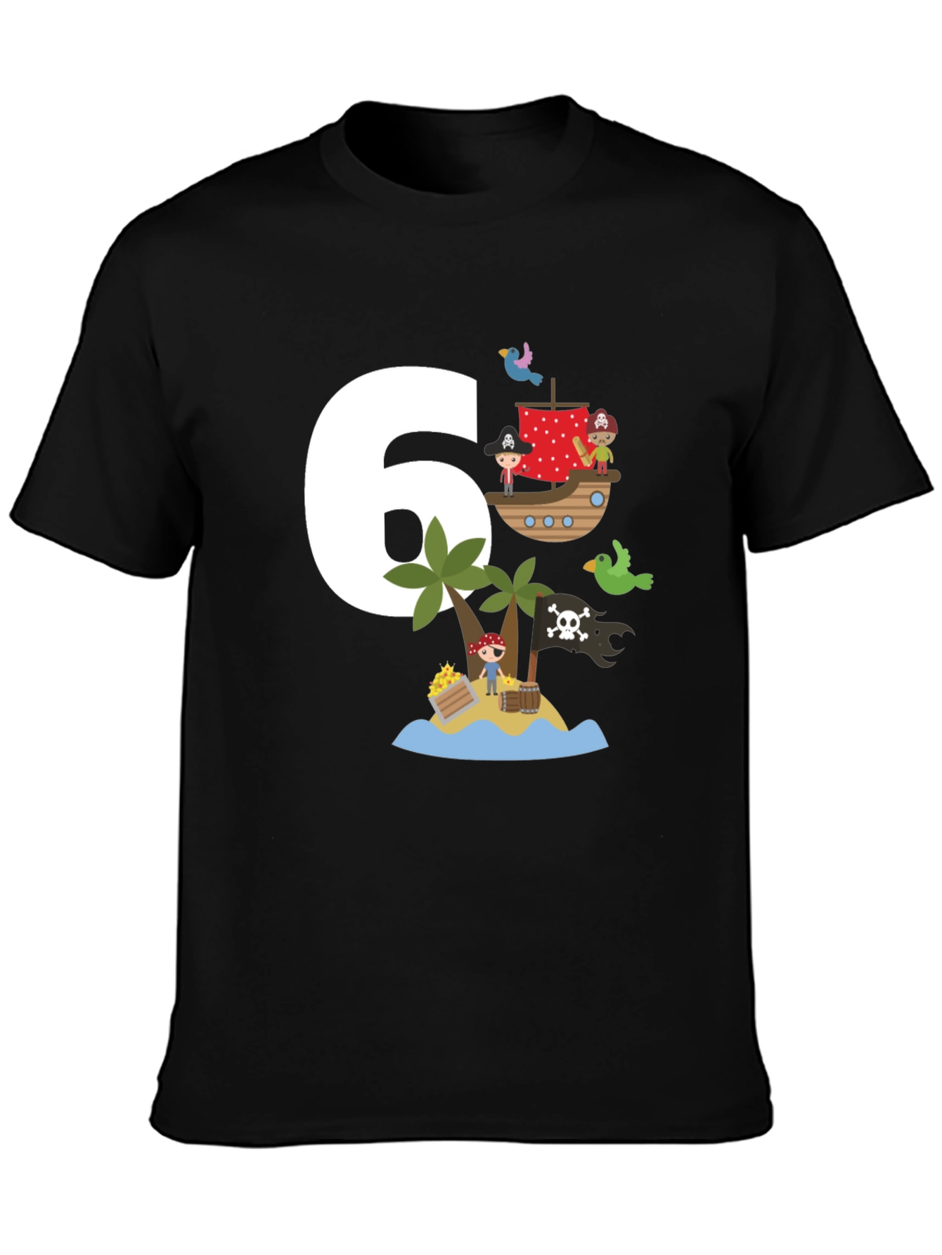 Kids 6th Birthday Pirate T-Shirt