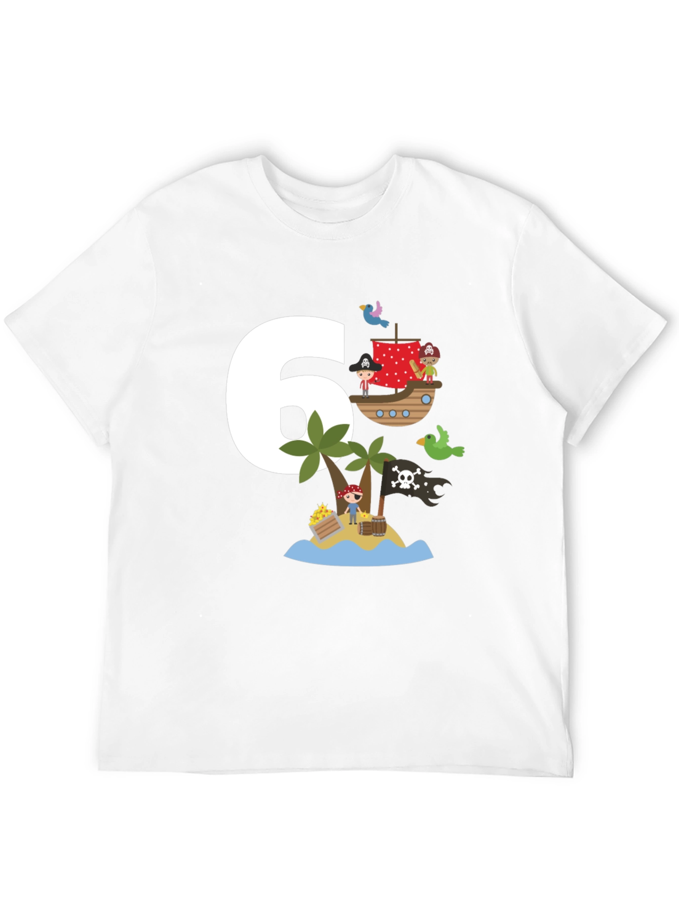 Kids 6th Birthday Pirate T-Shirt