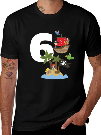 Kids 6th Birthday Pirate T-Shirt