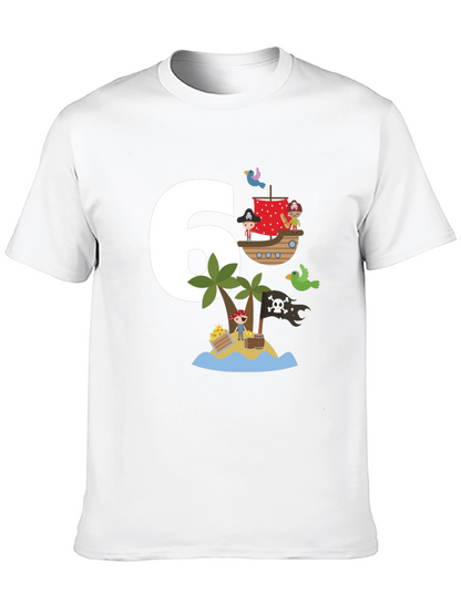 Kids 6th Birthday Pirate T-Shirt