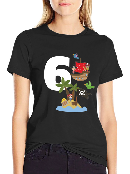Kids 6th Birthday Pirate T-Shirt
