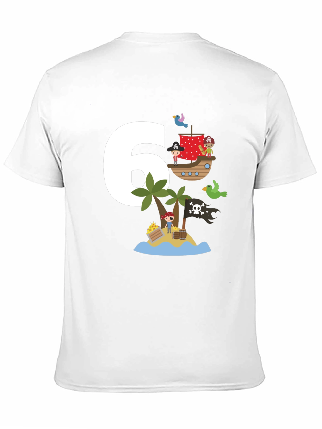 Kids 6th Birthday Pirate T-Shirt