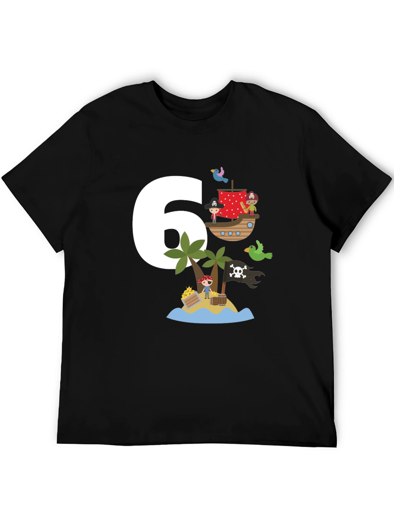 Kids 6th Birthday Pirate T-Shirt