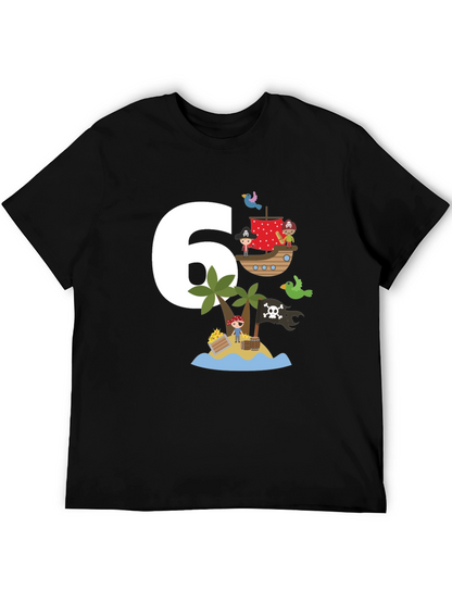 Kids 6th Birthday Pirate T-Shirt