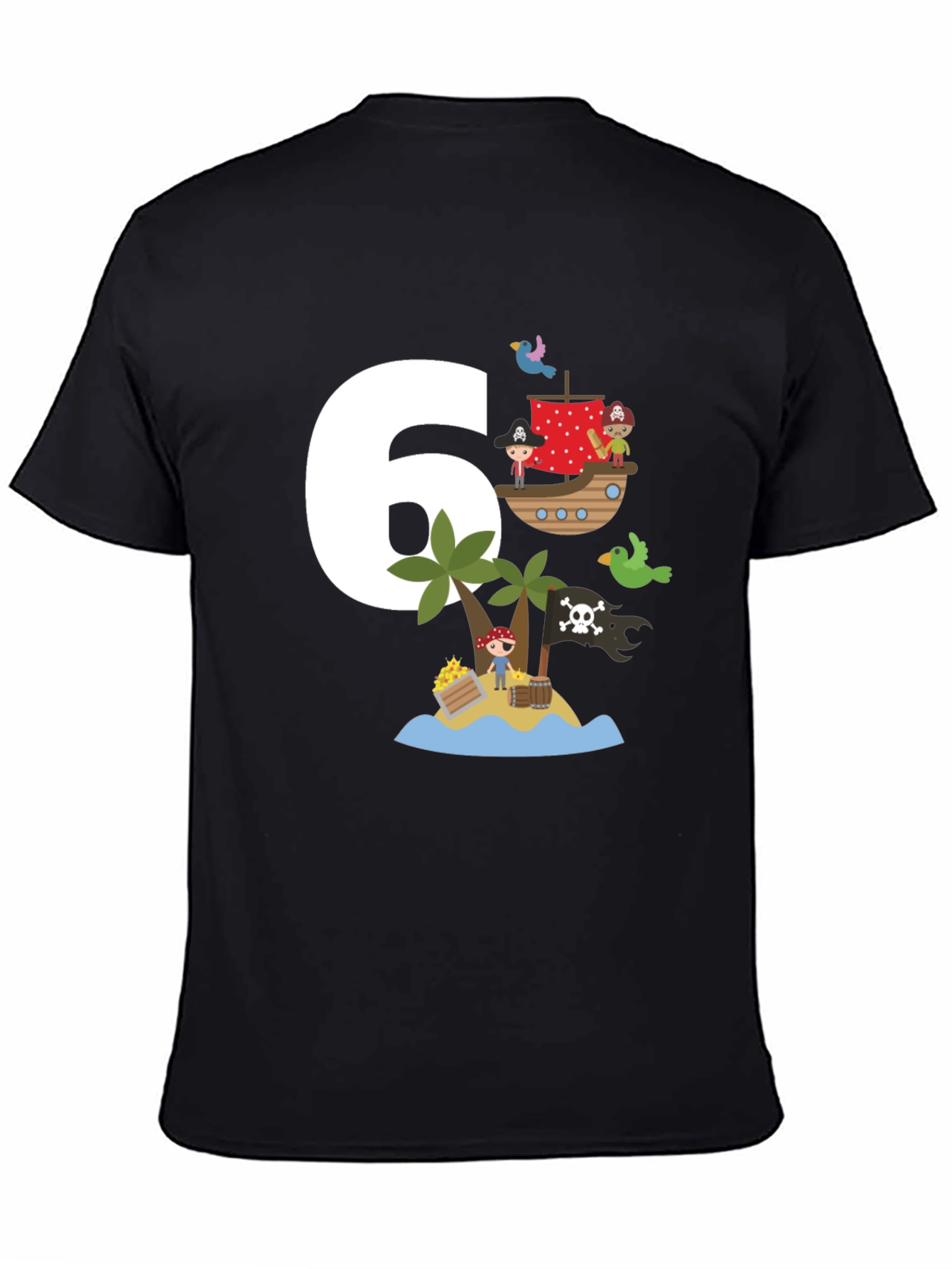 Kids 6th Birthday Pirate T-Shirt