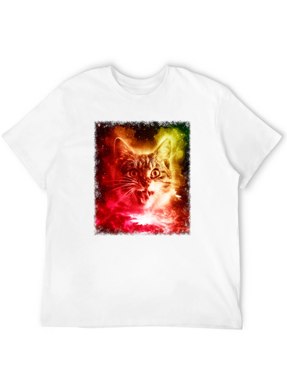 Cosmic Cat T-Shirt - Galaxy Feline Tee