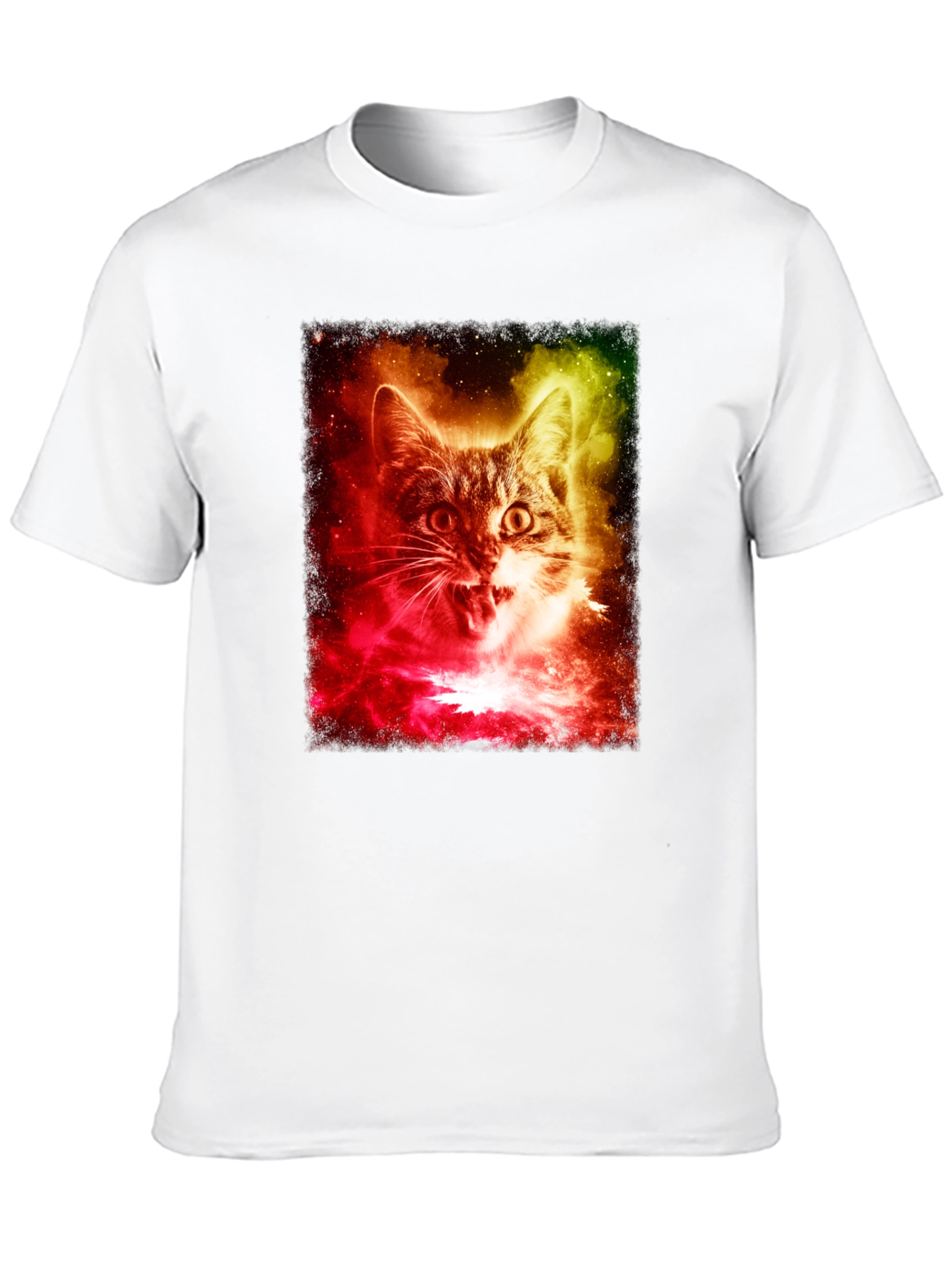 Cosmic Cat T-Shirt - Galaxy Feline Tee