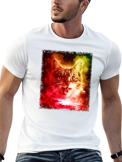 Cosmic Cat T-Shirt - Galaxy Feline Tee
