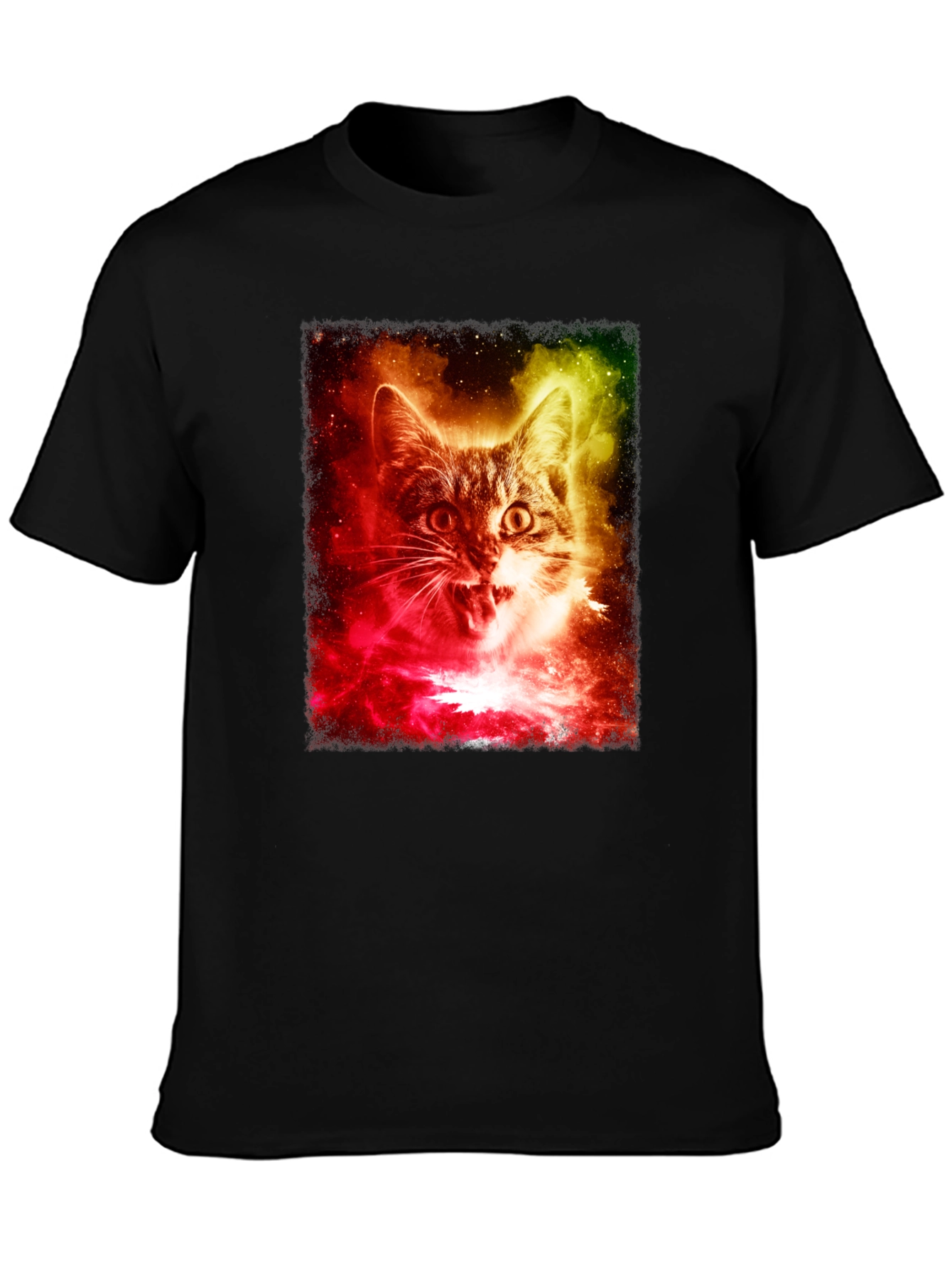 Cosmic Cat T-Shirt - Galaxy Feline Tee