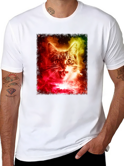 Cosmic Cat T-Shirt - Galaxy Feline Tee