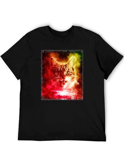 Cosmic Cat T-Shirt - Galaxy Feline Tee