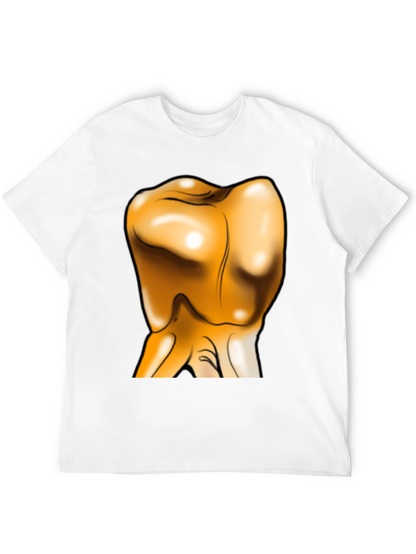 Unique Gold Tooth Graphic T-Shirt - Bold Statement Piece