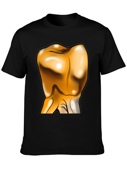 Unique Gold Tooth Graphic T-Shirt - Bold Statement Piece