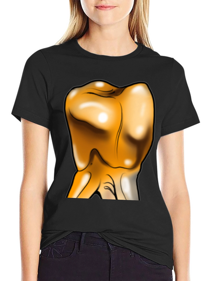 Unique Gold Tooth Graphic T-Shirt - Bold Statement Piece