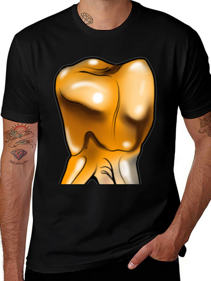 Unique Gold Tooth Graphic T-Shirt - Bold Statement Piece