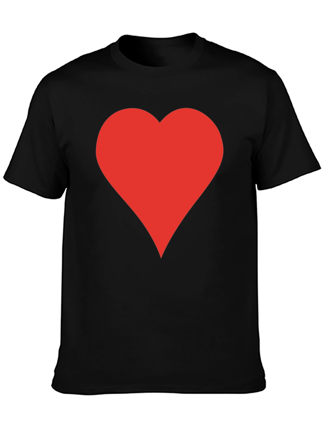 Red Heart Black T-Shirt | Stylish Casual Tee