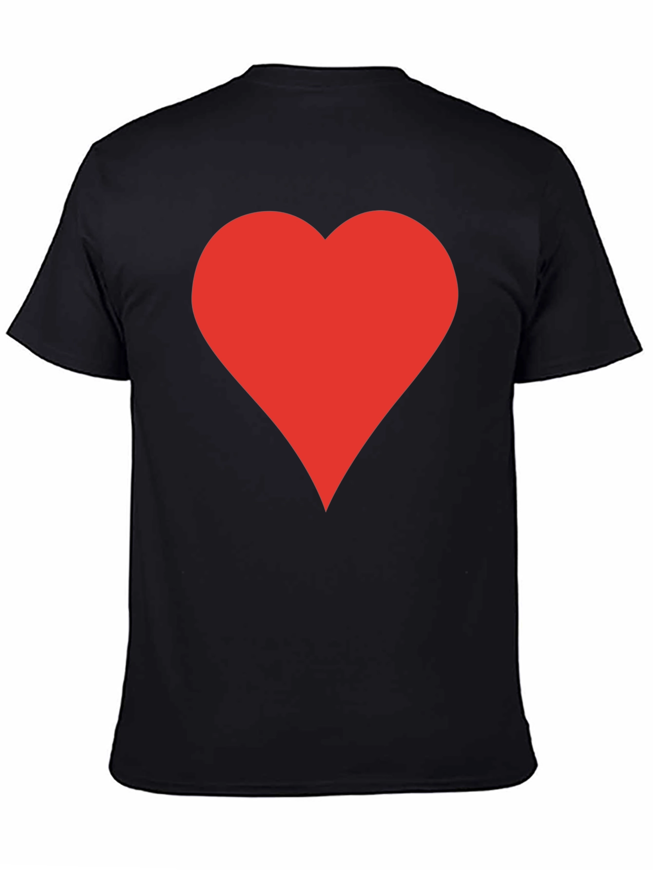 Red Heart Black T-Shirt | Stylish Casual Tee