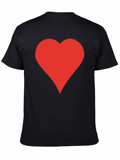 Red Heart Black T-Shirt | Stylish Casual Tee