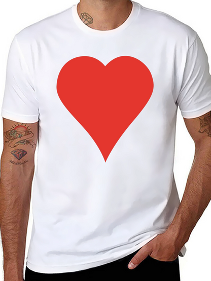Red Heart Black T-Shirt | Stylish Casual Tee