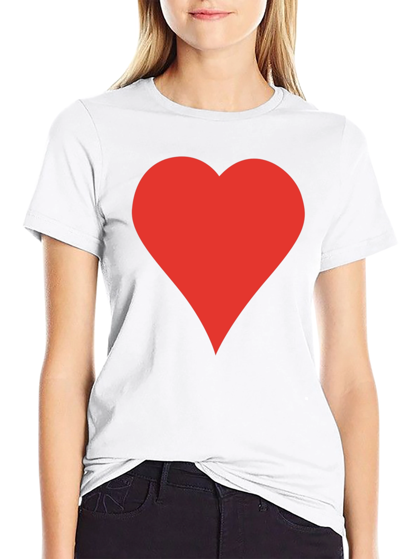 Red Heart Black T-Shirt | Stylish Casual Tee