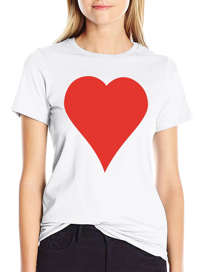 Red Heart Black T-Shirt | Stylish Casual Tee