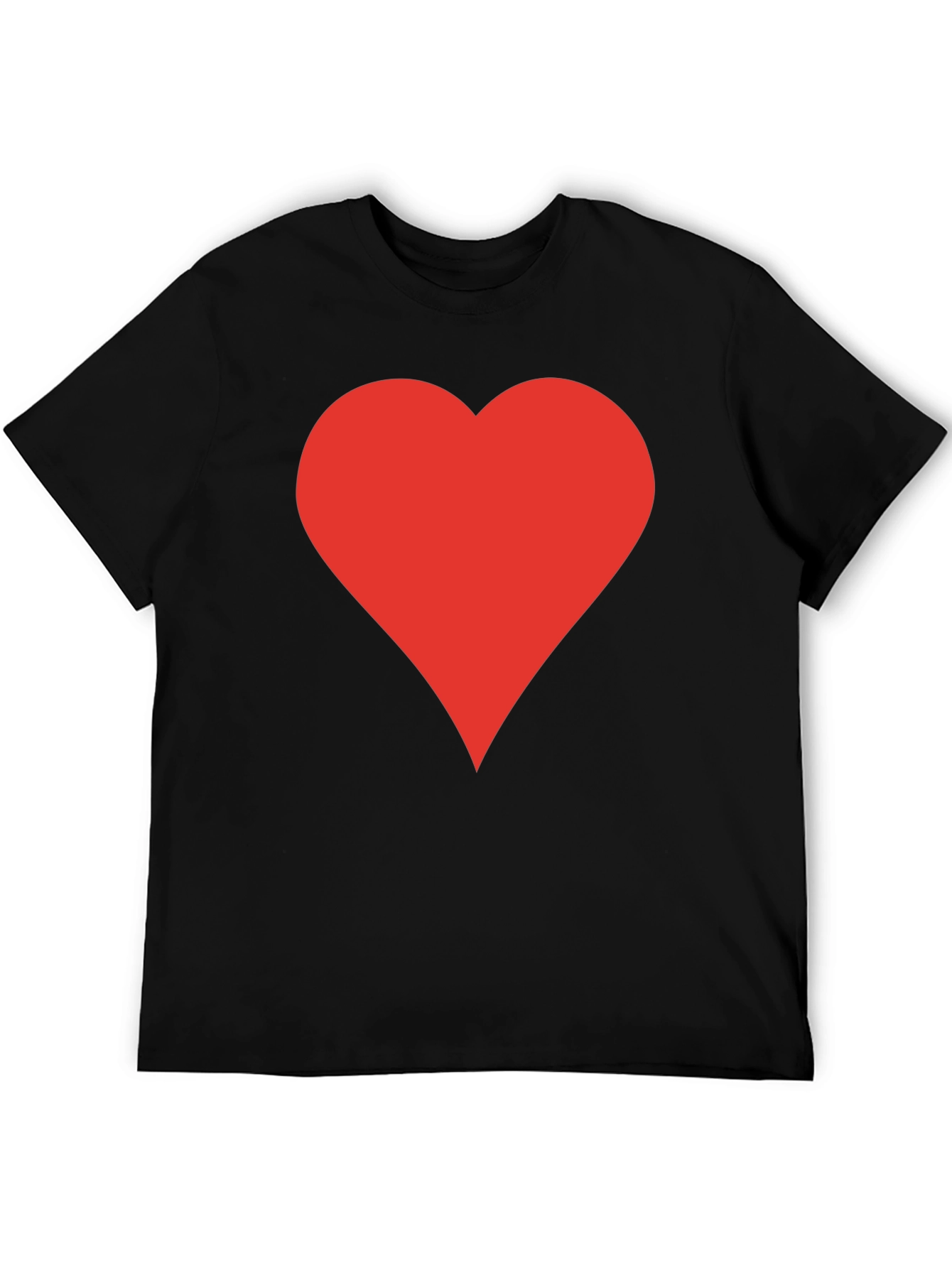 Red Heart Black T-Shirt | Stylish Casual Tee
