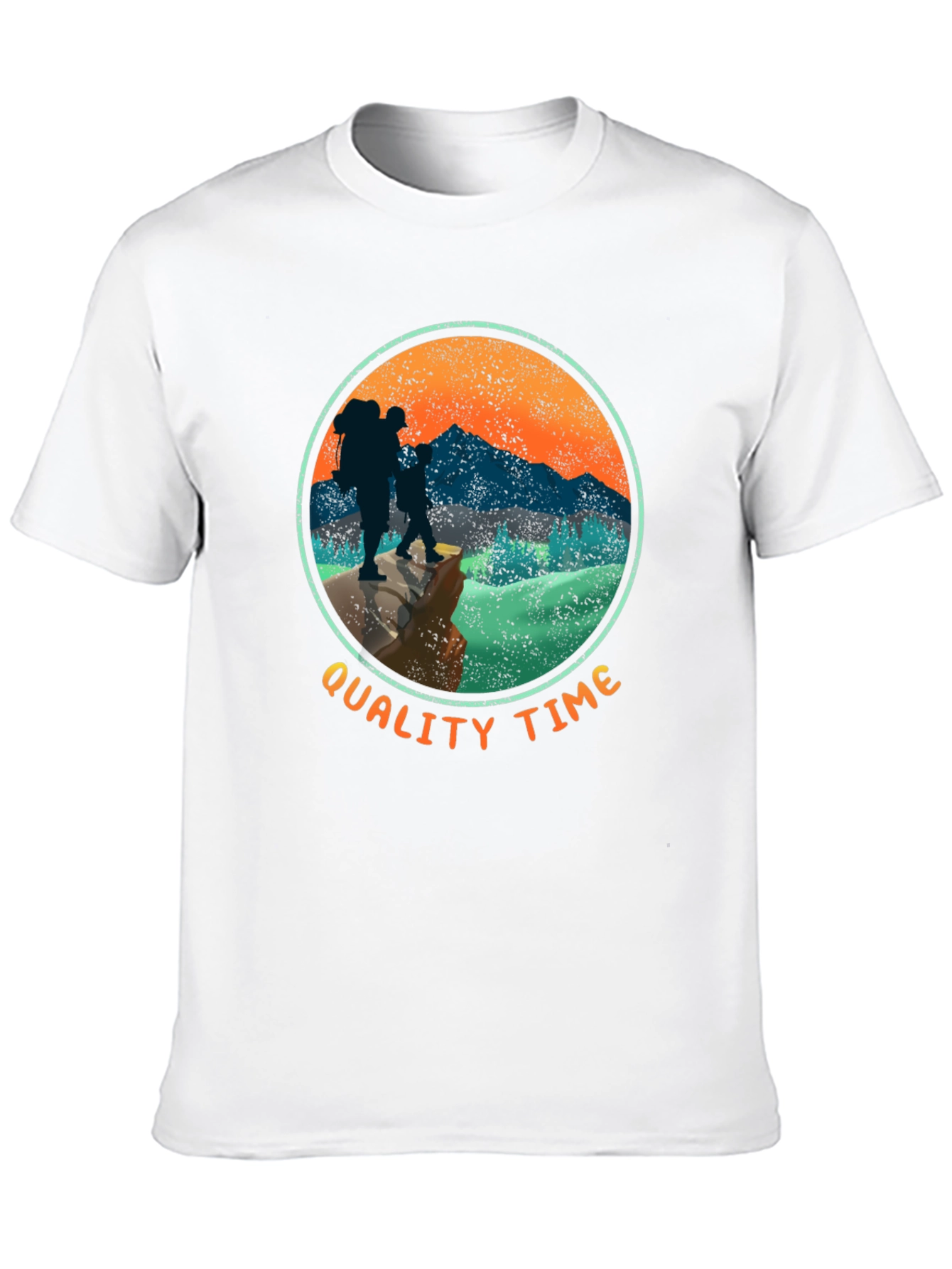 Quality Time Hiking Graphic Tee - Nature Adventure Shirt