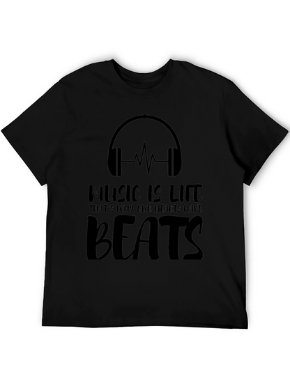 Music Is Life Graphic T-Shirt - Hear the Beats