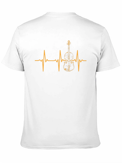 Violin Heartbeat Graphic Tee