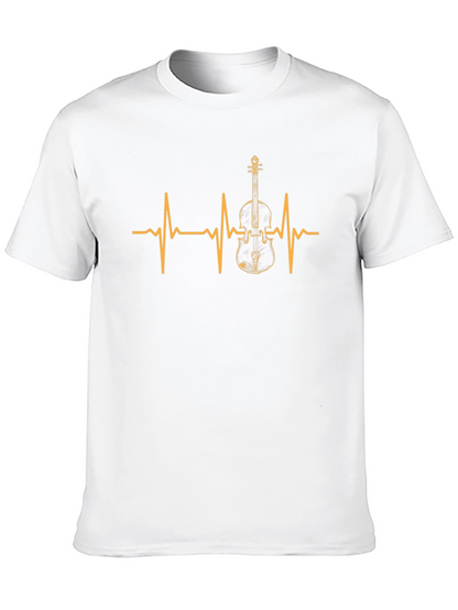 Violin Heartbeat Graphic Tee