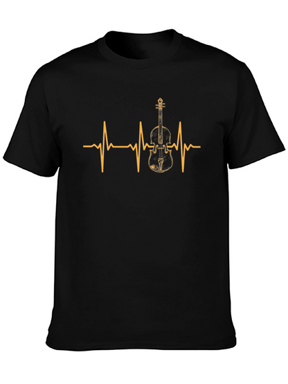 Violin Heartbeat Graphic Tee