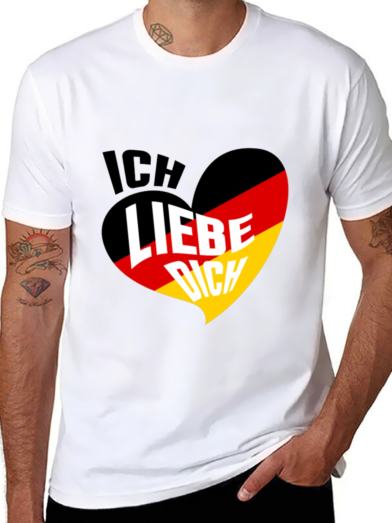 Ich Liebe Dich Germany Flag Heart T-Shirt