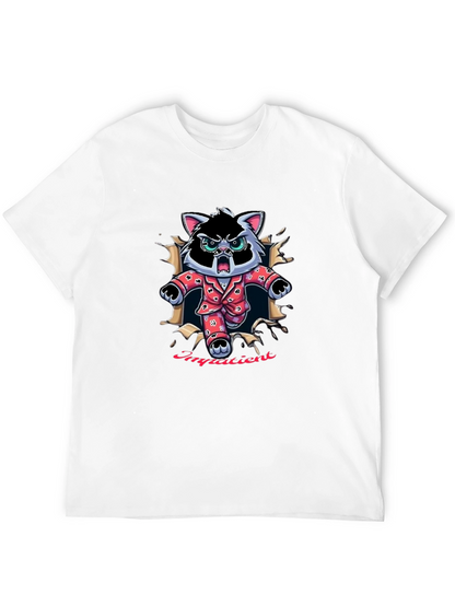 Impatien Cat T-Shirt - Funny Cartoon Tee