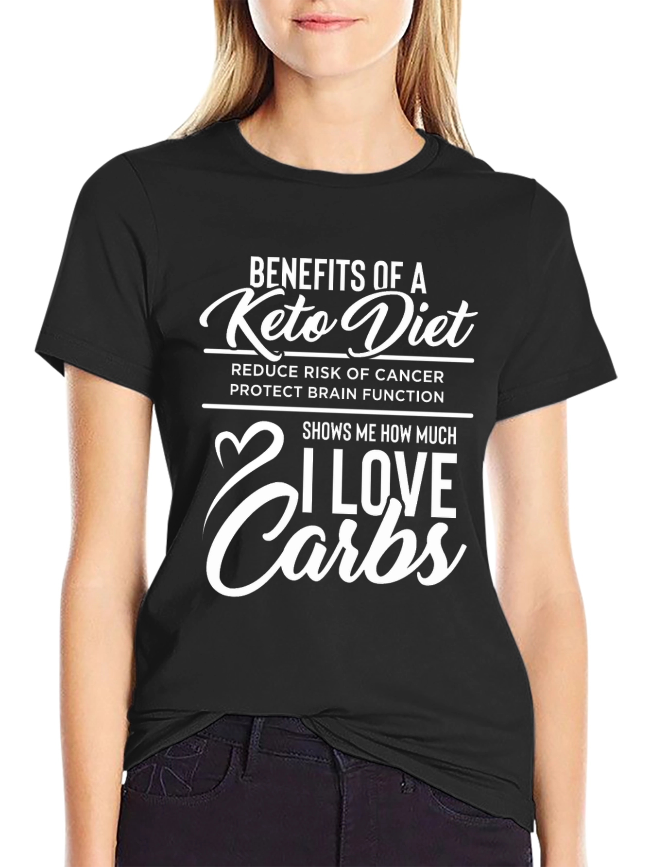 Funny Keto Diet T-Shirt - I Love Carbs!