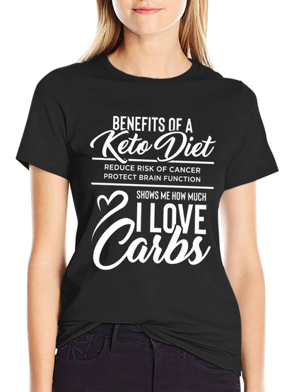 Funny Keto Diet T-Shirt - I Love Carbs!